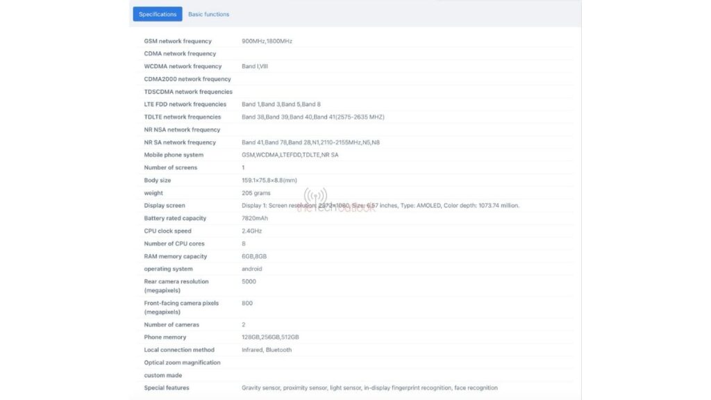 OPPO PYE130 - TENAA Specs