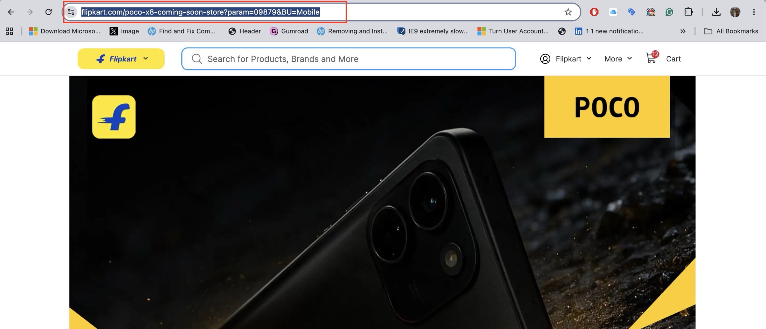 POCO X8 5G - Flipkart URL