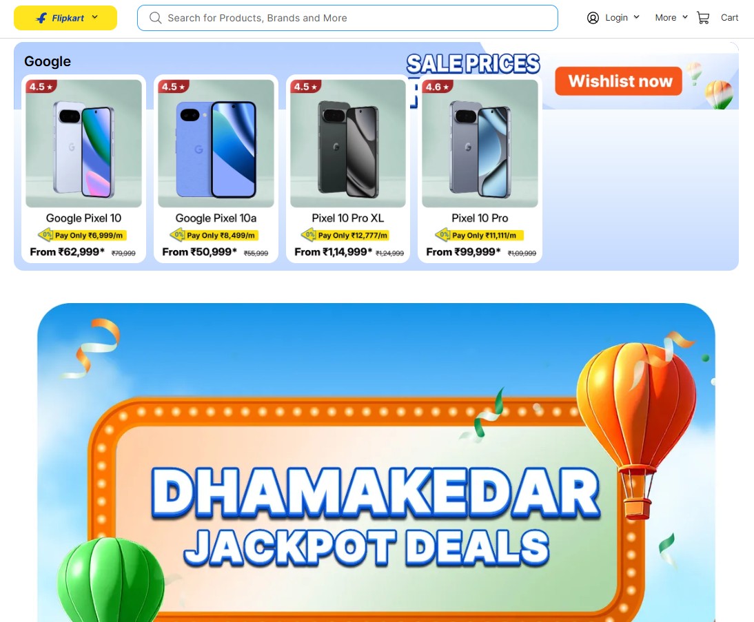 Pixel 10 Series - Flipkart Freedom Sale