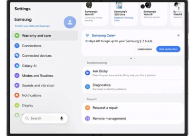 One UI 9 brings a new ‘Warranty and Care’ menu for the latest Galaxy foldables