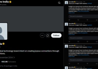 Vivo India’s X Account Appears to Have Been Hacked, Filled With Firelight FXRP Rewards Posts