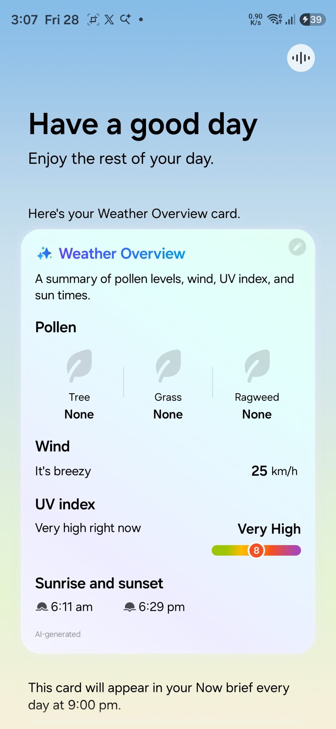 Weather Card - Galaxy S26 Ultra One UI 9 Beta 7