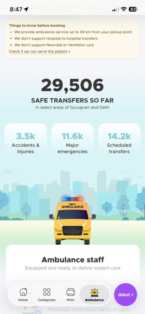 Blinkit Ambulance