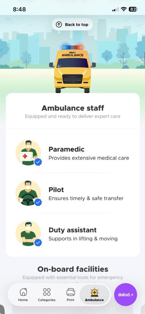 Blinkit Ambulance