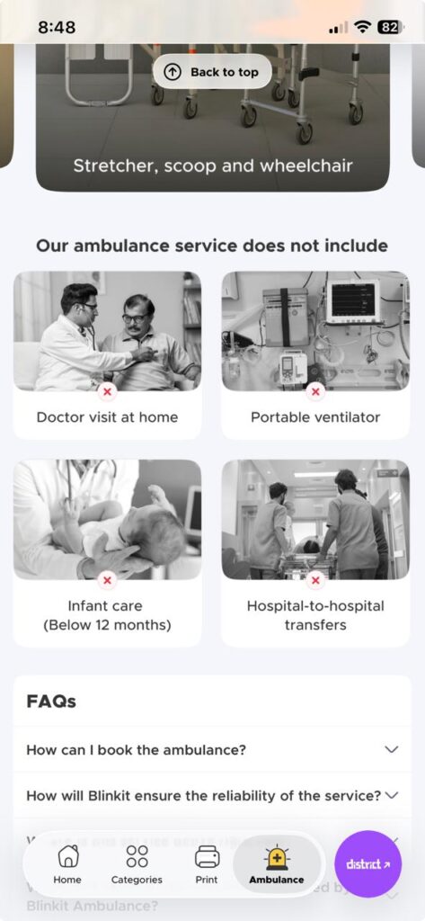 Blinkit Ambulance