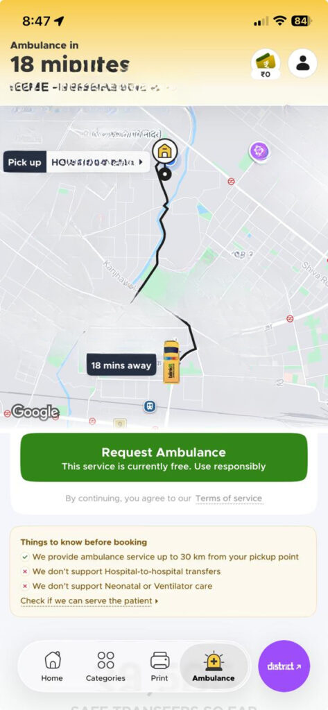 Blinkit Ambulance