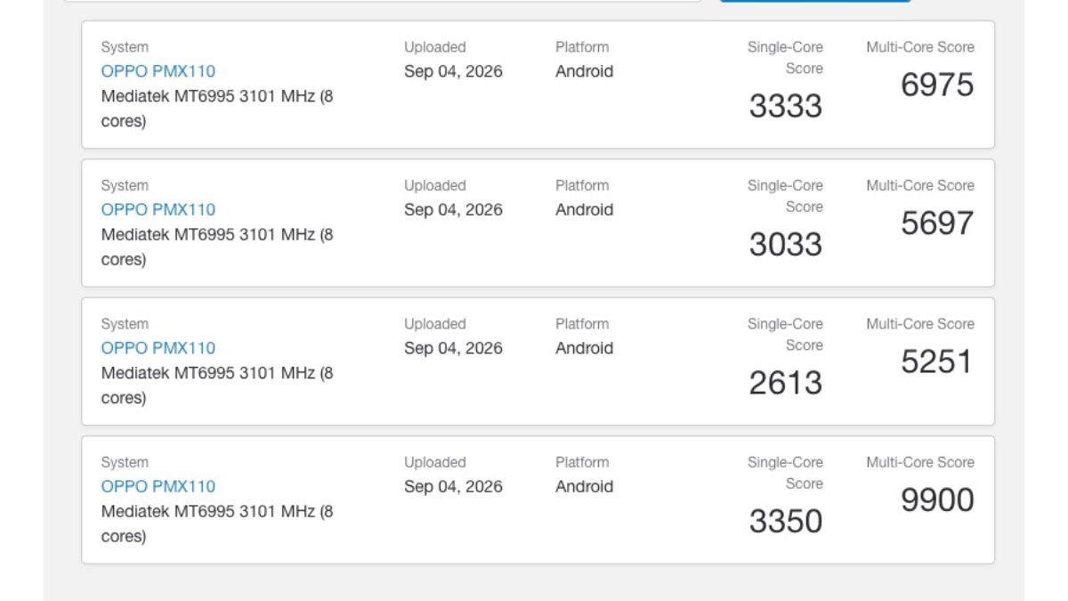 Find X10 Pro Max - Geekbench