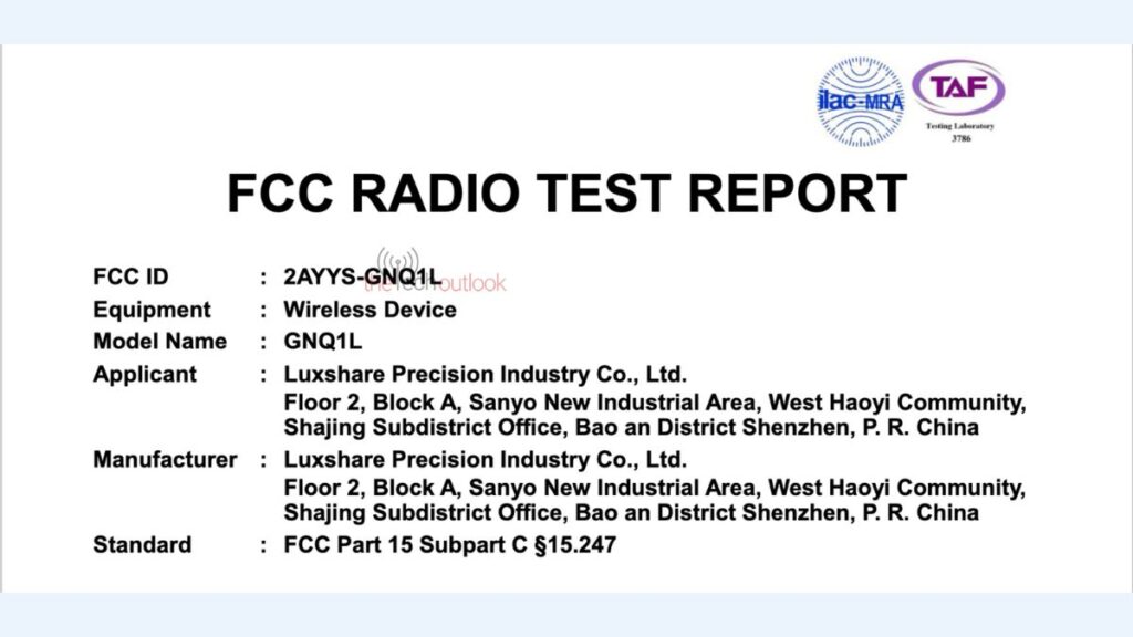 GNQ1L Google on FCC