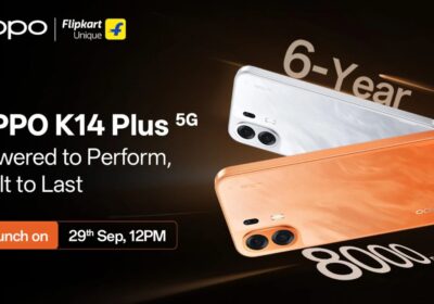 OPPO K14 Plus 5G India Launch Set for September 29th, Flipkart Microsite Reveals Dimensity 7360 Max SoC, 8,000mAh Battery and More