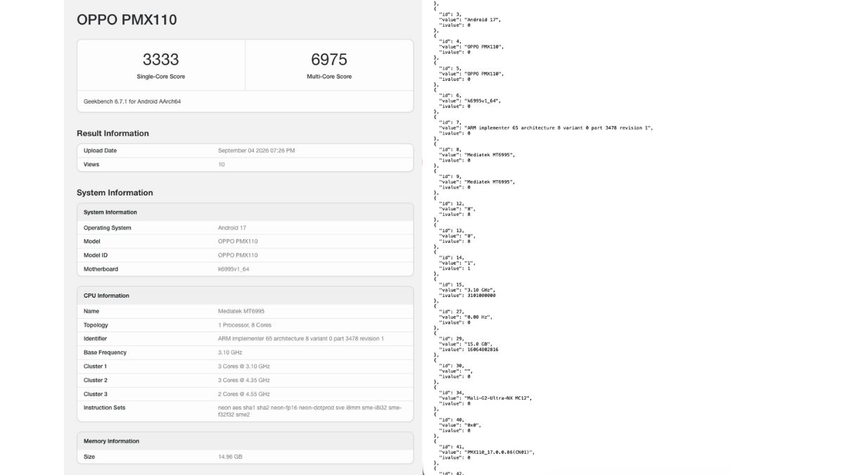 Oppo Find X10 Pro Max - Geekbench