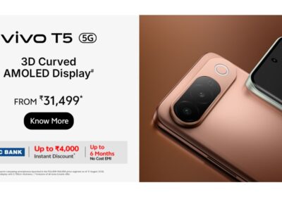 Vivo T5 5G With Dimensity 7500 Turbo, 144Hz Curved AMOLED Display and 7,050mAh Battery Launched in India; Pricing Starts at ₹34,999