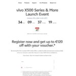 Vivo X500 Series Global Registration Page