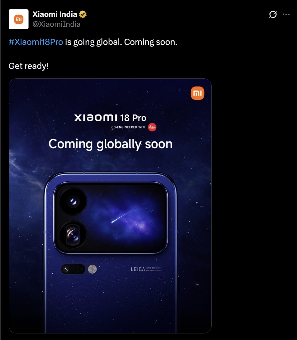 Xiaomi 18 Pro - India Launch Teased