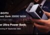 Xiaomi UltraThin Magnetic Power Bank 5000 15W, Magnetic Power Bank 10000 45W and Power Bank 20000 165W India Launch Set for September 8