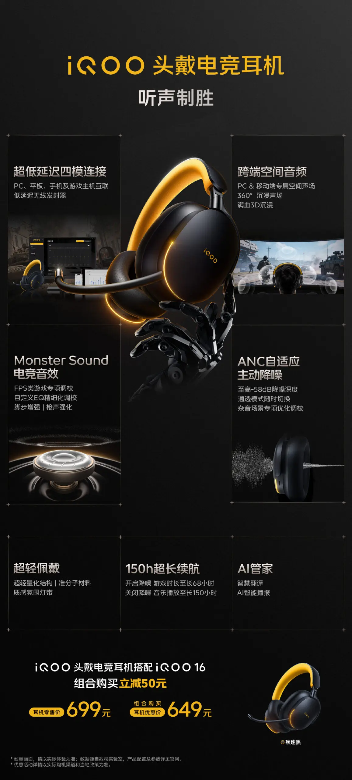 iQOO Over the Ear Headset - Specs and Pricing