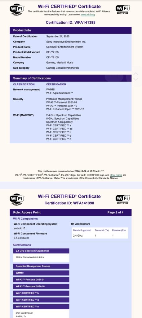 CFI-Y2105-Wifi Alliance