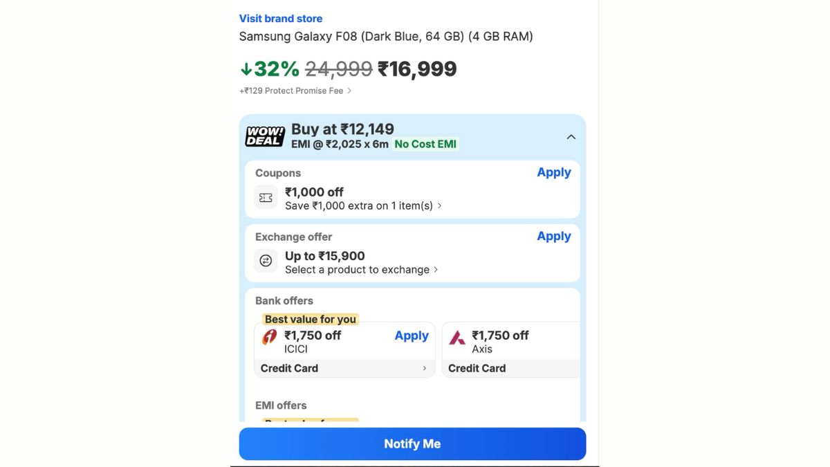 Galaxy F08 4G - Offer