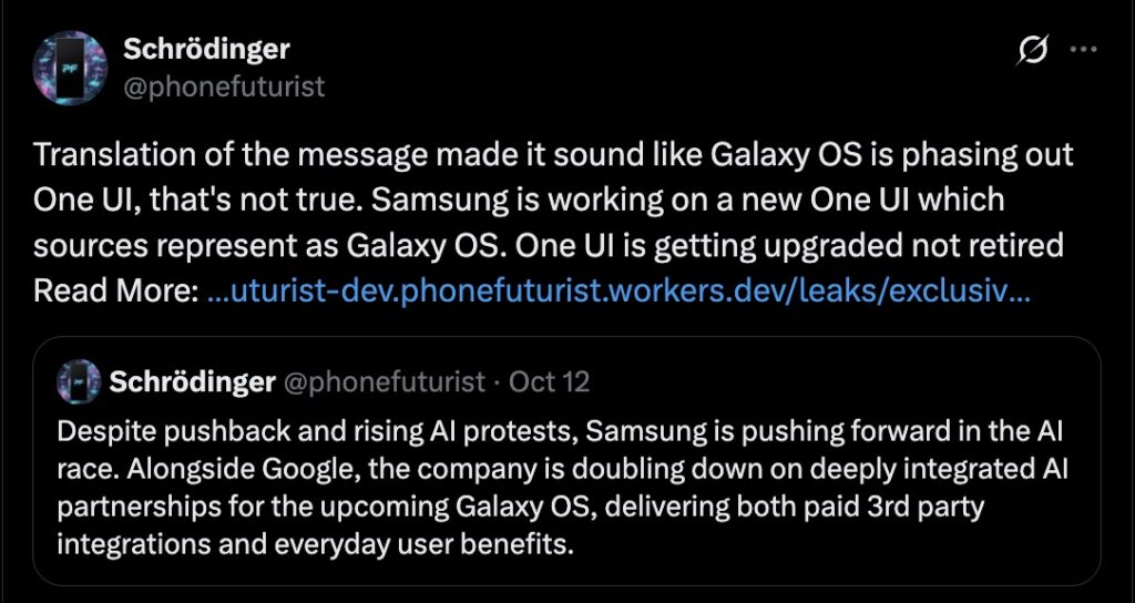 Samsung ‘Galaxy OS’ Branding Rumour Clarified; One UI 10 Tipped to ...