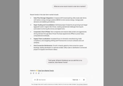 Gemini Notebook now also available as a Connected app in the Gemini app