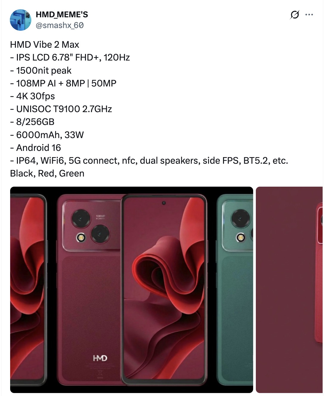 HMD Vibe 2 Max - Tipster