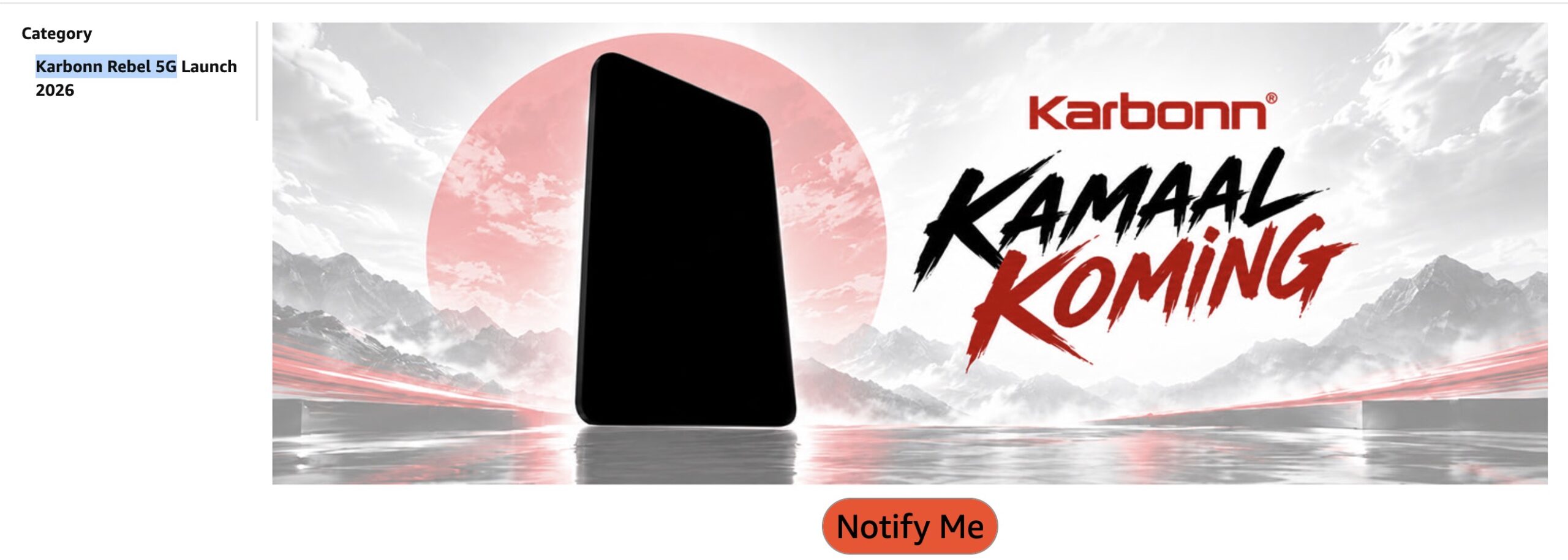Karbonn Rebel 5G - Moniker Confirmed