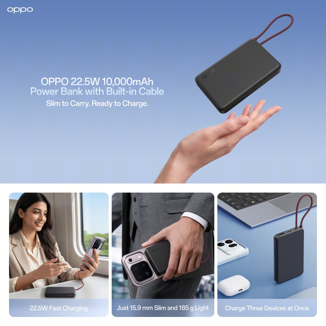 OPPO 22.5W 10,000 mAh Power Bank Specs