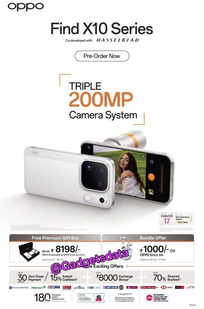 OPPO Find X10 Series - India Offer Poster