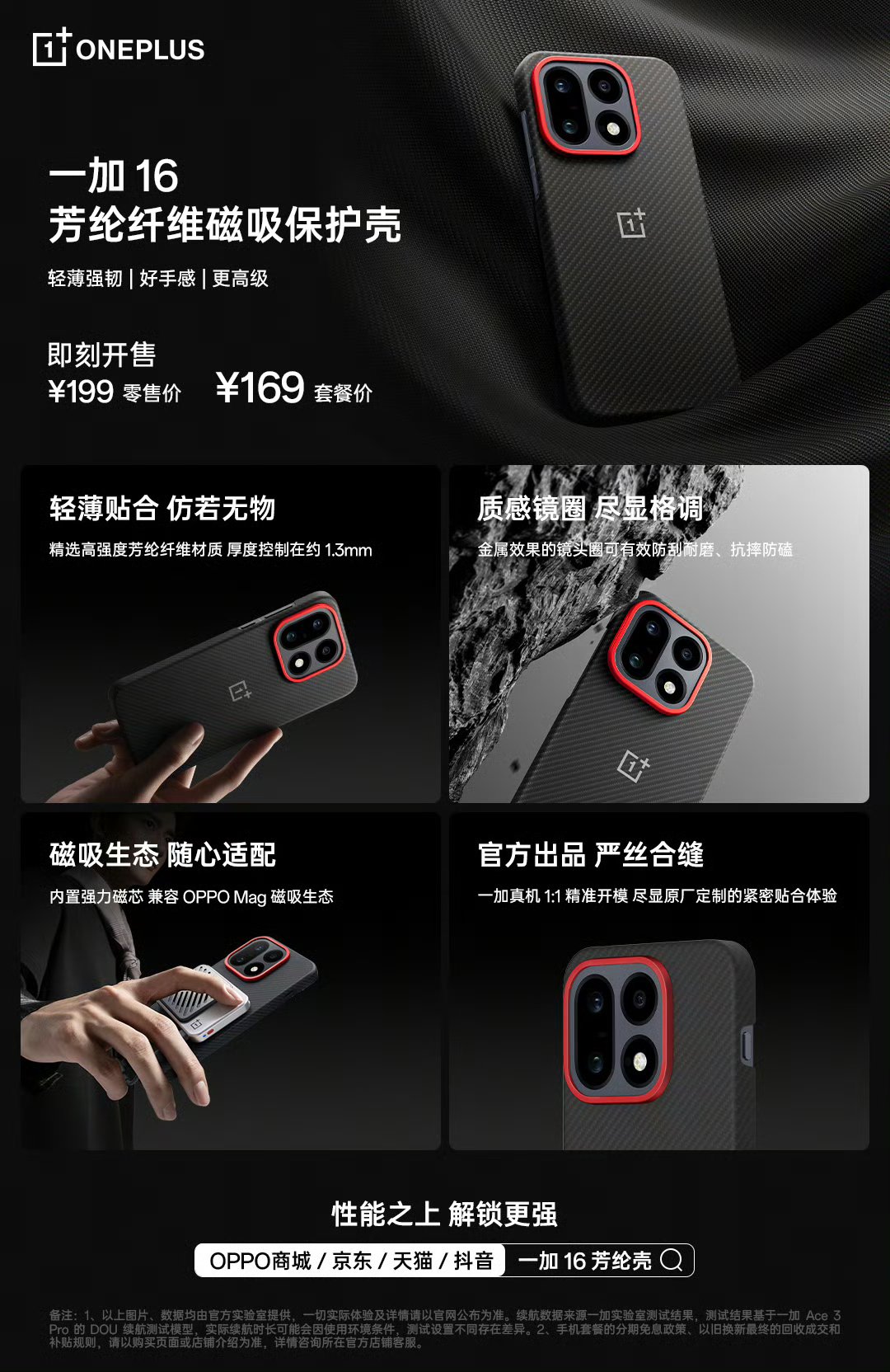 OnePlus 16 Aramid Fiber Magnetic Protective Case