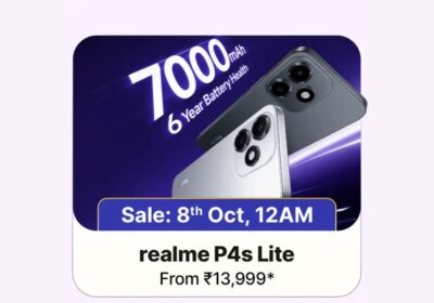 Realme P4s Lite 4G Launched in India with a 6.76″ 120Hz Display, UNISOC T7250 Chipset, and 7,000mAh Battery, First Sale on October 8th from INR 16,499