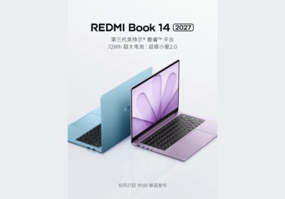 Redmi Book 14 2027 Confirmed to Launch in China on 27th October With Third-Generation Intel Core Ultra Processor and 72Wh Battery