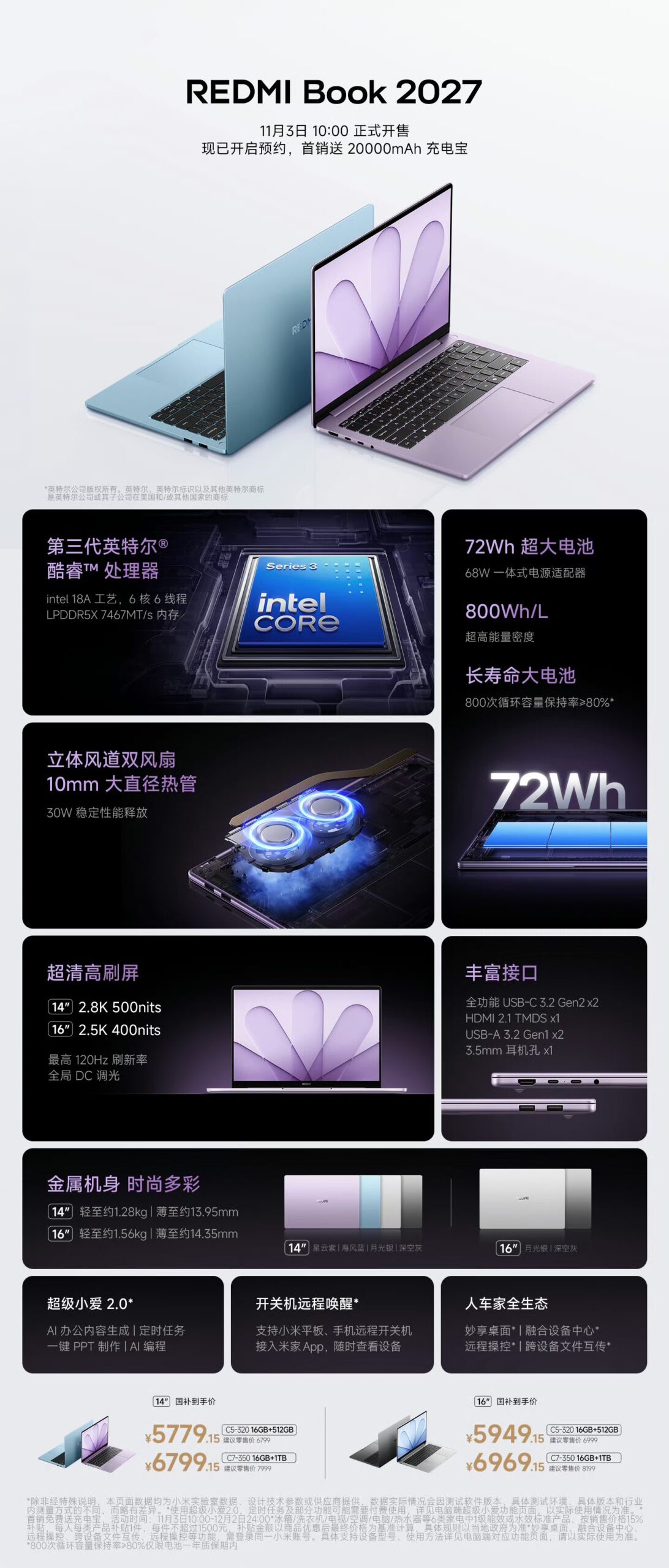 Redmi Book 2027 - Specs and Features