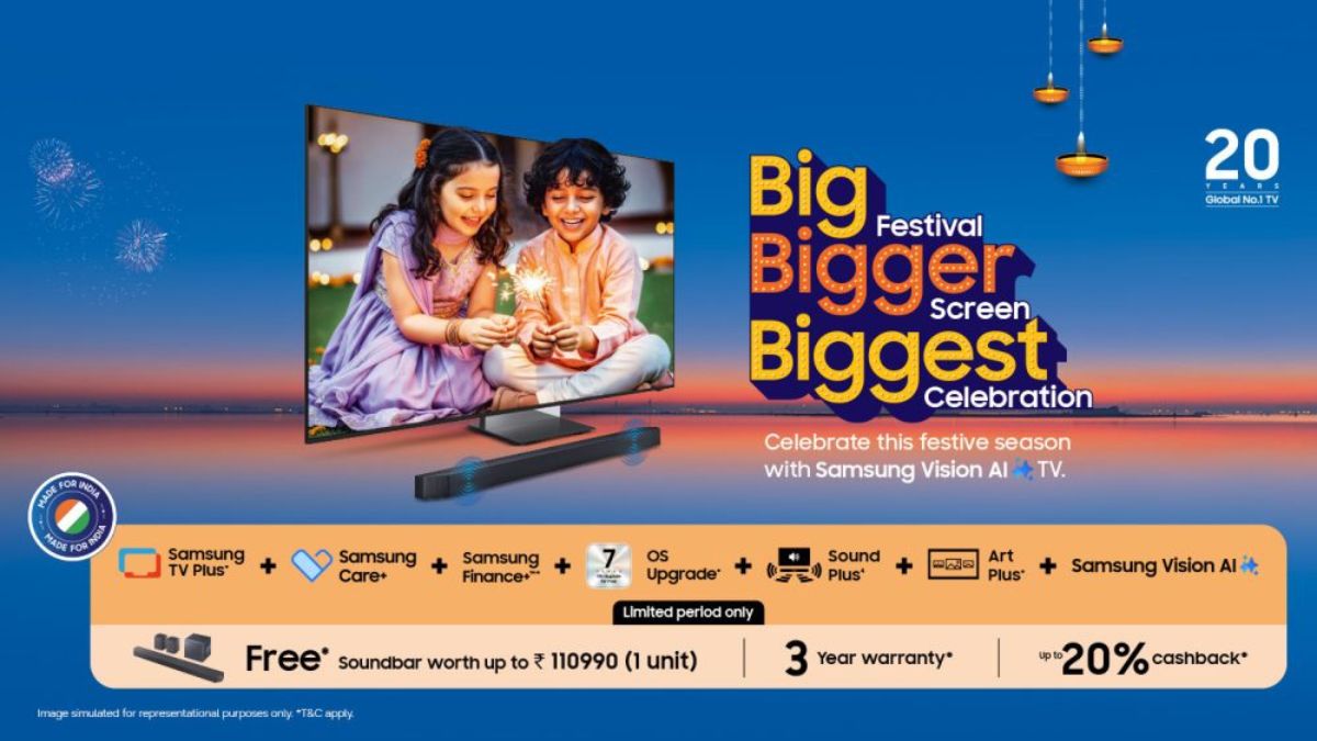 Samsung announces its “Big, Bigger, Biggest” campaign in India with Festive offers on big-screen TVs