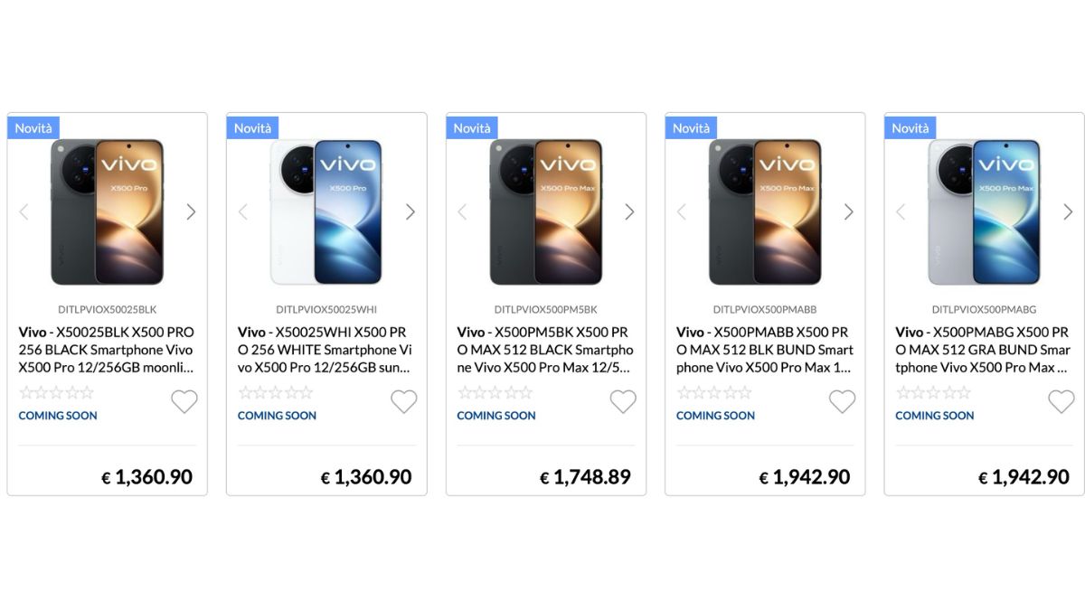 Vivo X500 Pro Series EU pricing