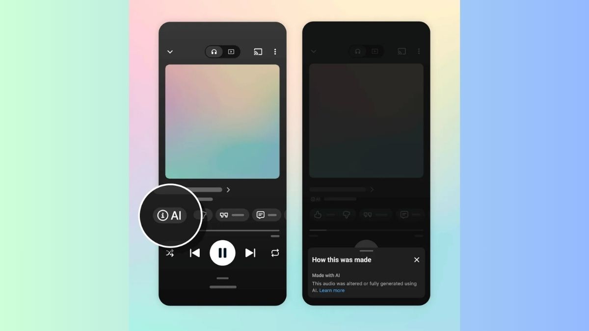 YouTube Music rolling out new labels for AI Music